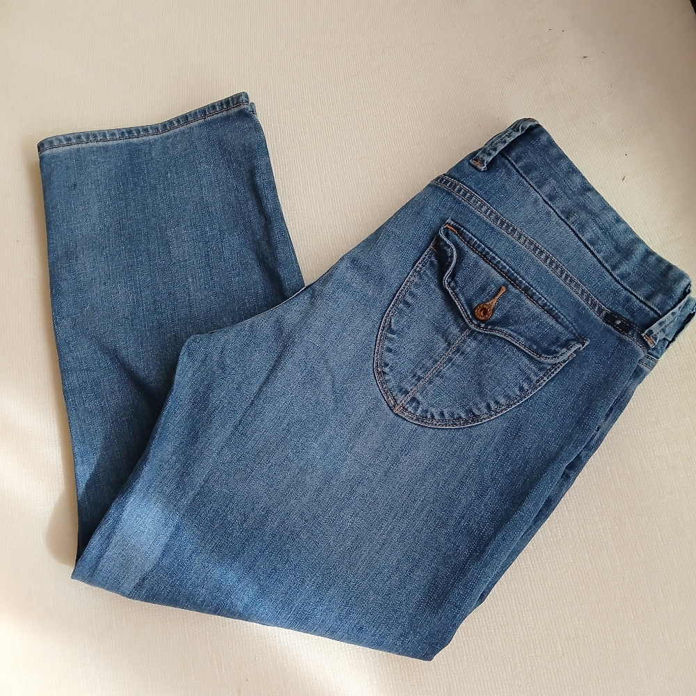 LUCKY Brand SWEET JEAN CROP ◉ Women's US Size 14/32W❗Last Chance To Buy‼️ - Picture 4 of 9